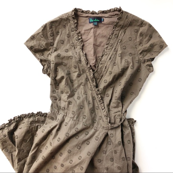 Boden Dresses & Skirts - Boden Circle Cotton Wrap Dress with Ruffle Trim